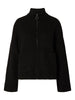 SLFSIA RAS LS KNIT ZIPPER CARDIGAN Black