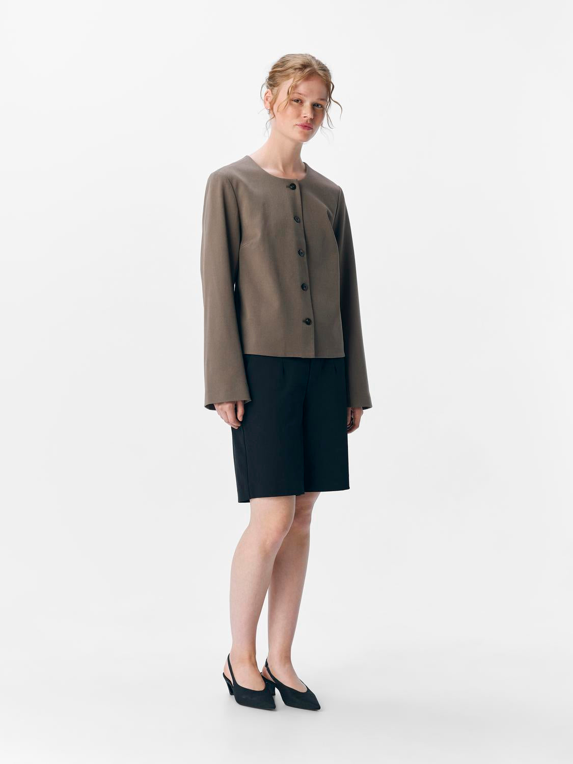 Objlisa L/s Re Blazer Noos Brun