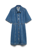 Vmdaisy 2/4 Short Denim Dress Noos Blå