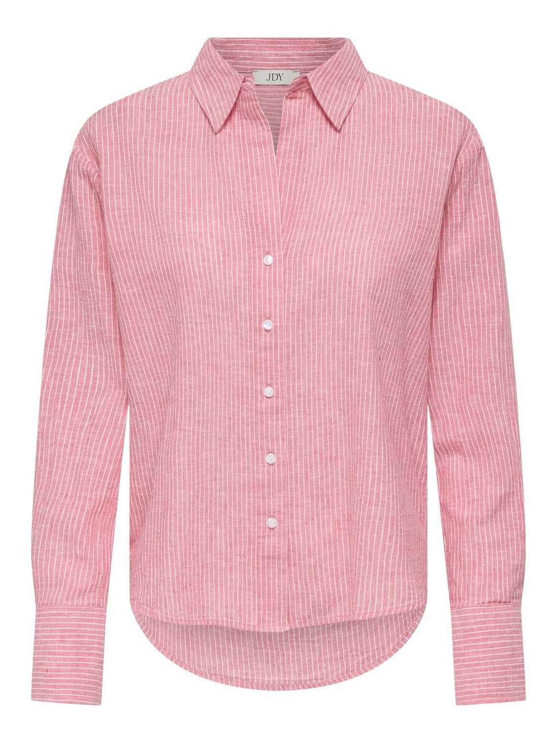 Jdymila L/s Loose Linen Shirt Wvn Dia Rosa