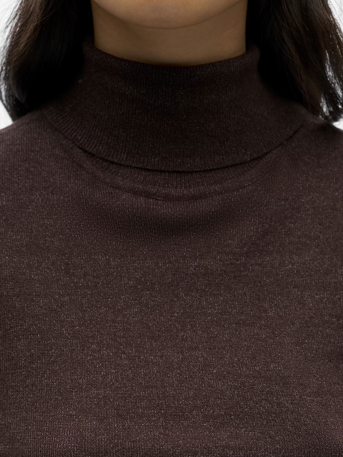 Objthess L/s Rollneck Knit Pullover Noos Brun