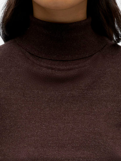 Objthess L/s Rollneck Knit Pullover Noos Brun