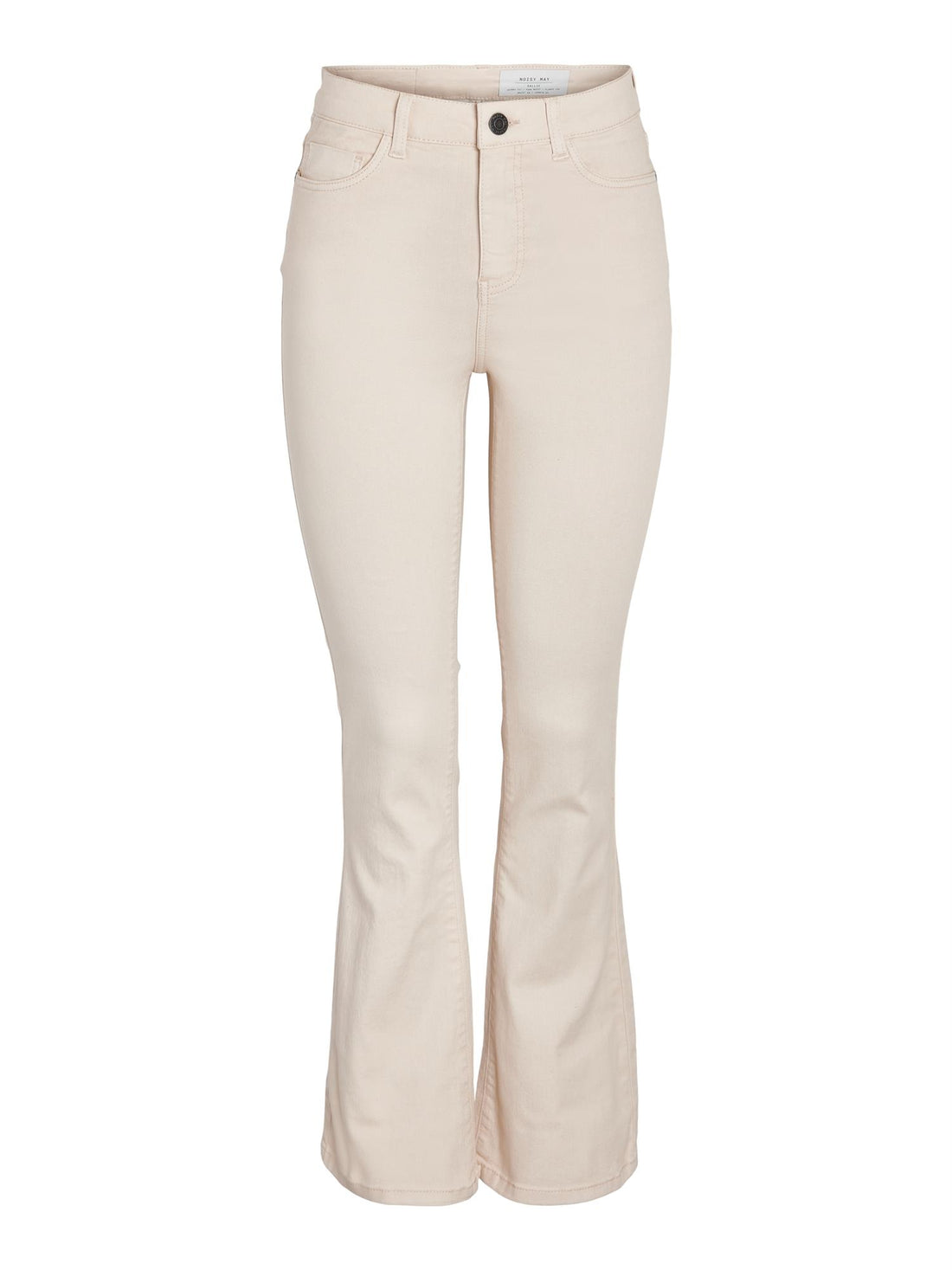 NMSALLIE HW FLARE JEANS Beige