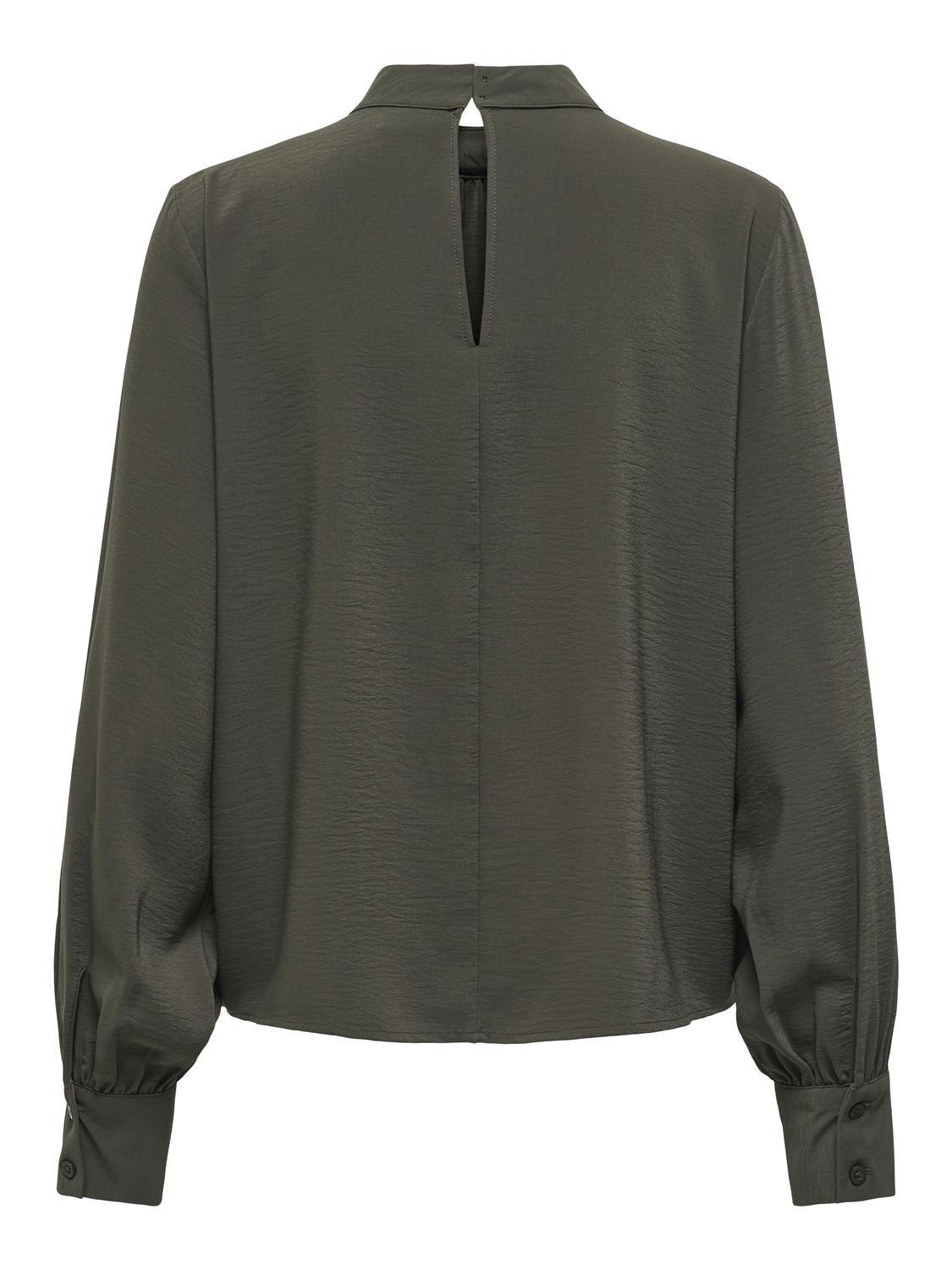 Jdyaya L/s Hn Top Wvn Dia Mørkebrun