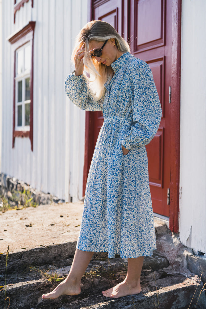 Rausastrid Midi Dress Aop Blå