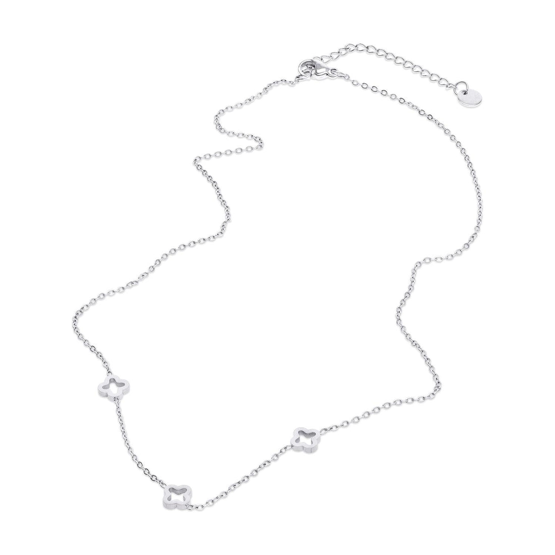 Jenna - Clover Necklace Stainless Steel Sølv