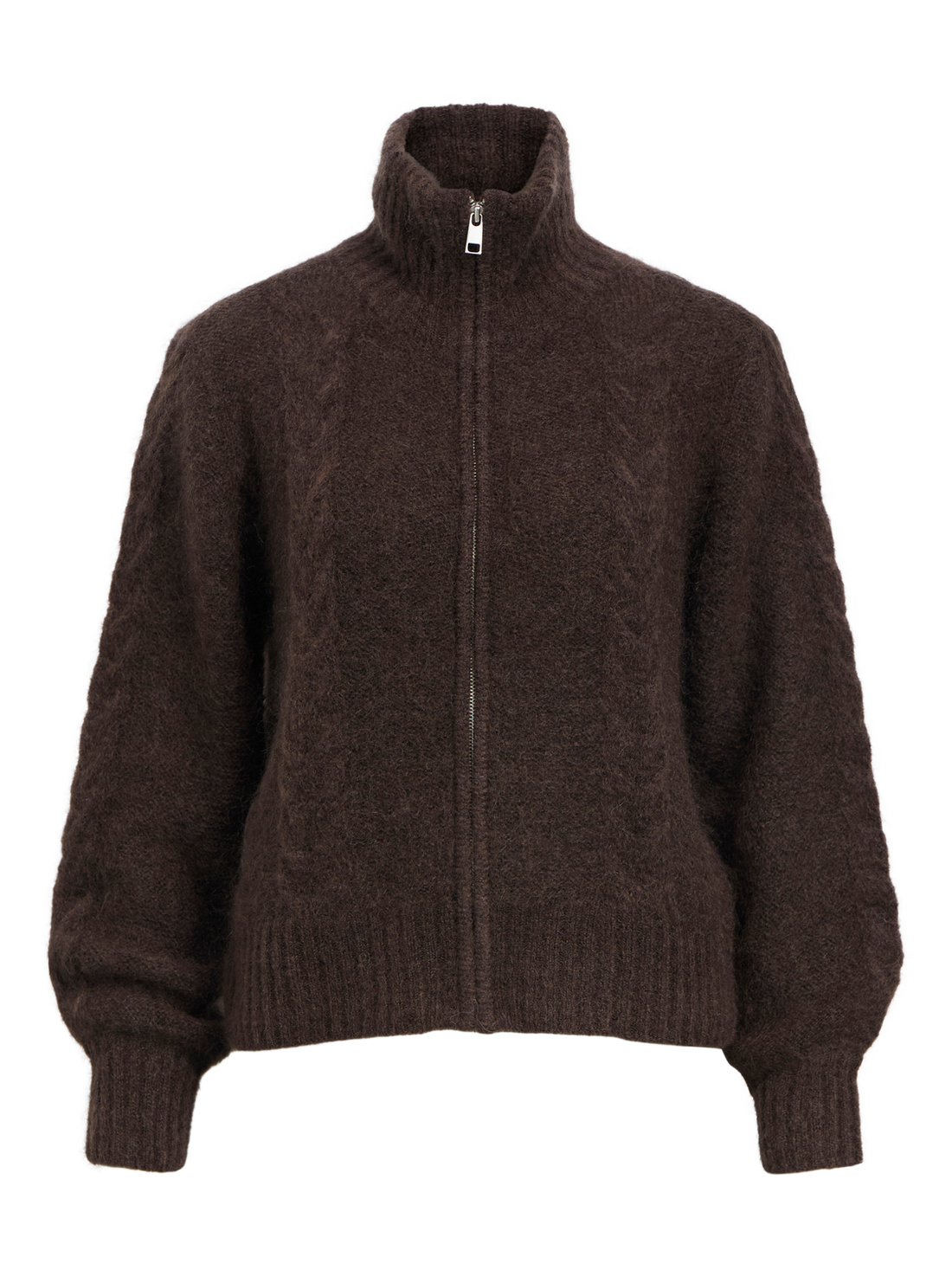 Objnete Lo Knit Cardigan Noos Mørkebrun