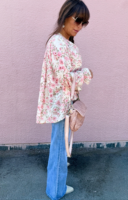 SUSANNE BLOUSE FLOWER Off-White