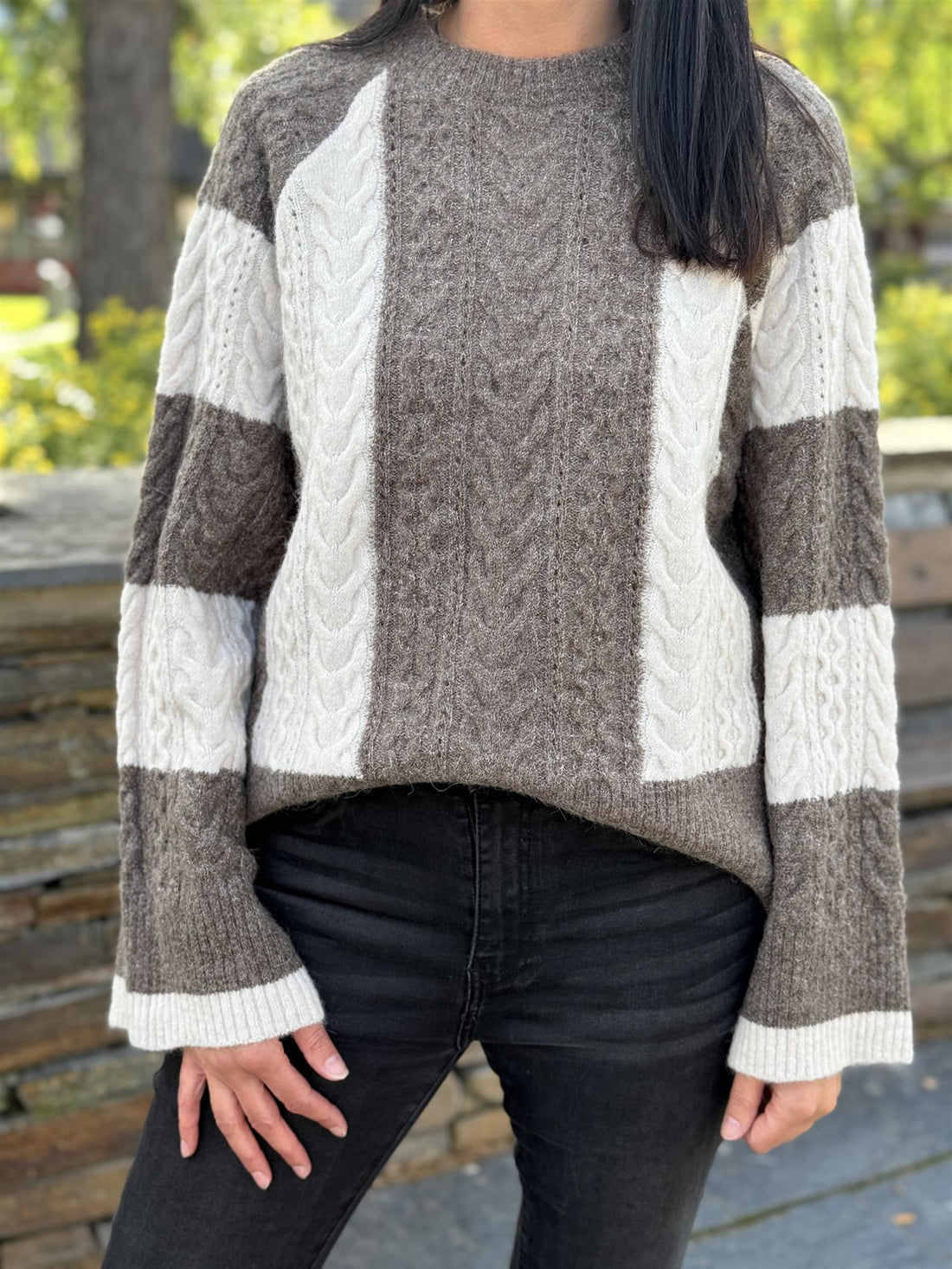 OBJROSA KNIT L/S RE PULLOVER 134 Morel