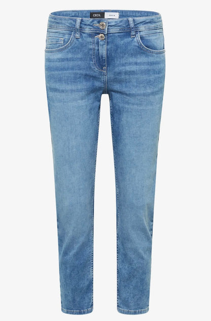 SCARLETT JEANS 26 BENLENGDE Blå
