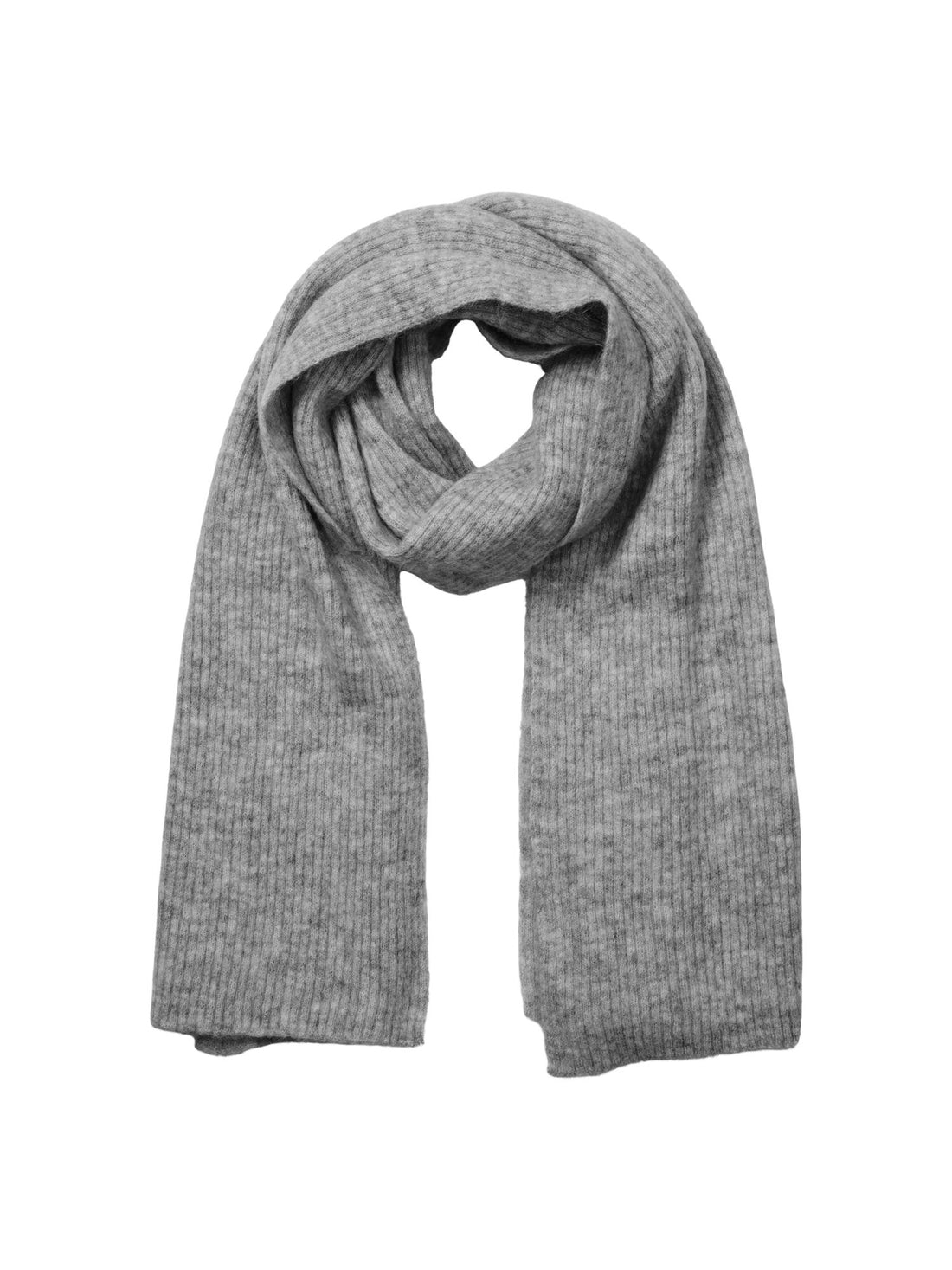 SLFMALINE KNIT SCARF NOOS Grå