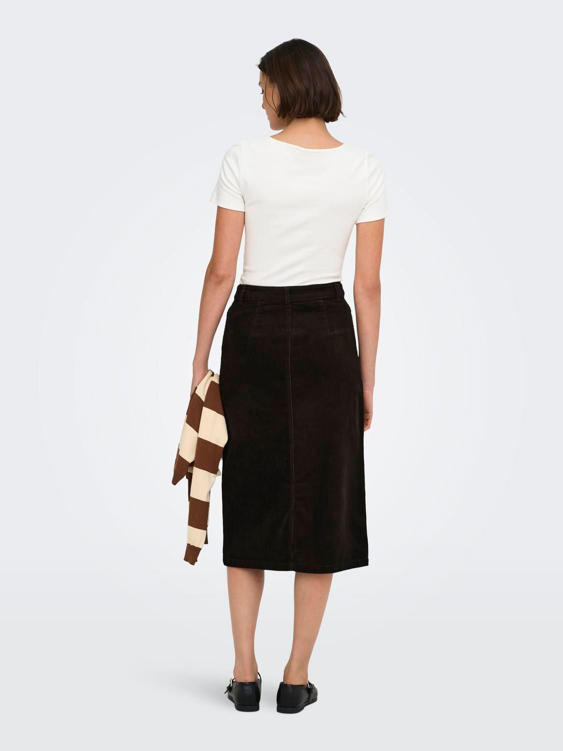 Jdyshiraz Hw Midi Button Skirt Pnt Brun