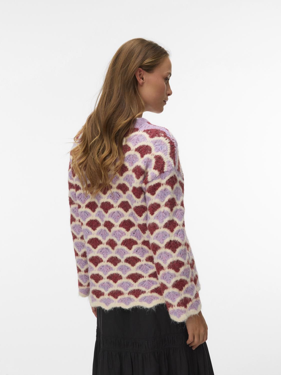 Vmannabelle Ls O-Neck Pullover Boo Lilla