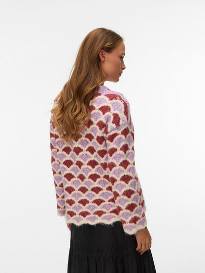 Vmannabelle Ls O-Neck Pullover Boo Lilla
