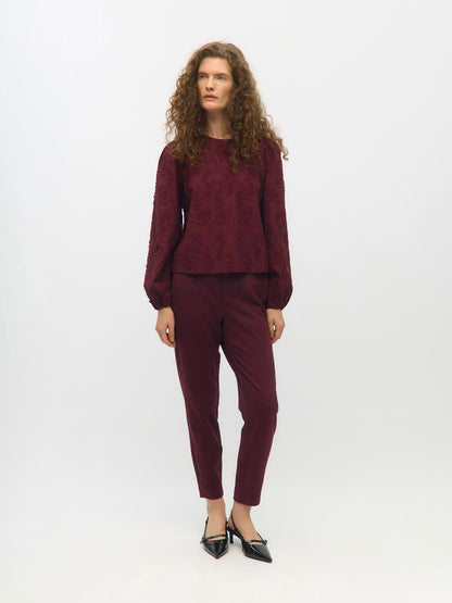Objmya Re L/s Top Noos Burgunder