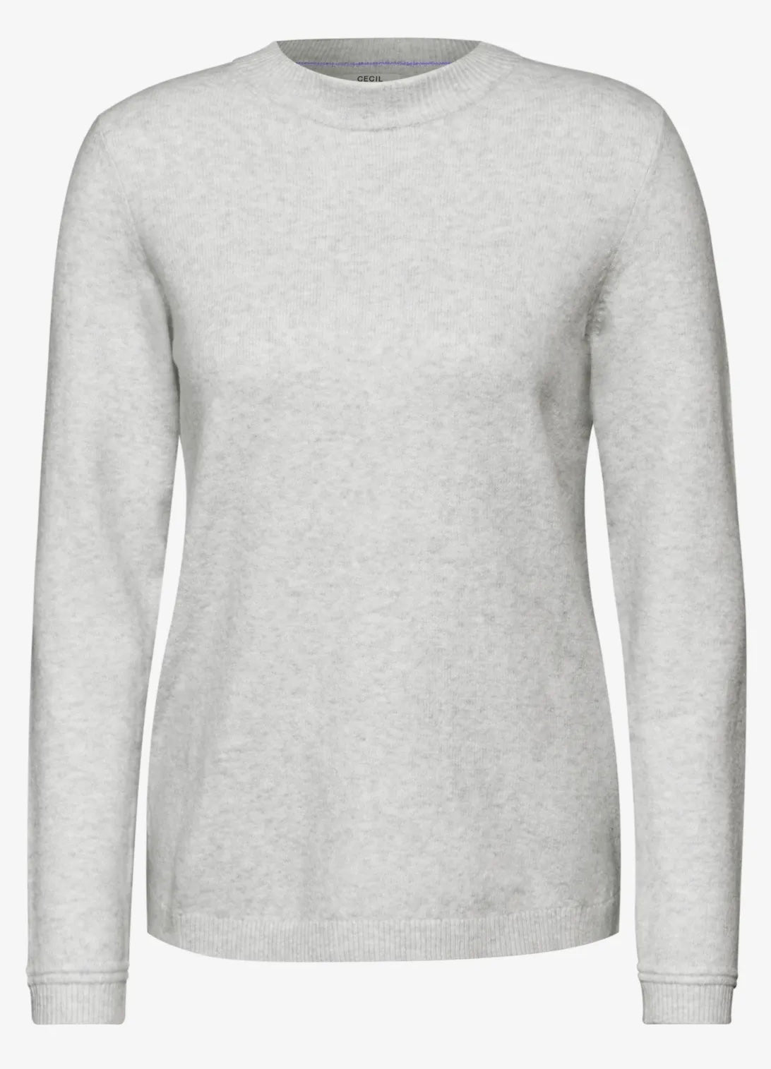 Cosy high rund neck Lysegrå