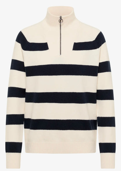 Cosy striped troyer Blå