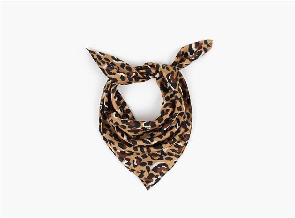 MANZINI Leopard Square Scarf Brun