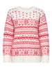 Onlxmas Nordic Ls O-Neck Knt Hvit
