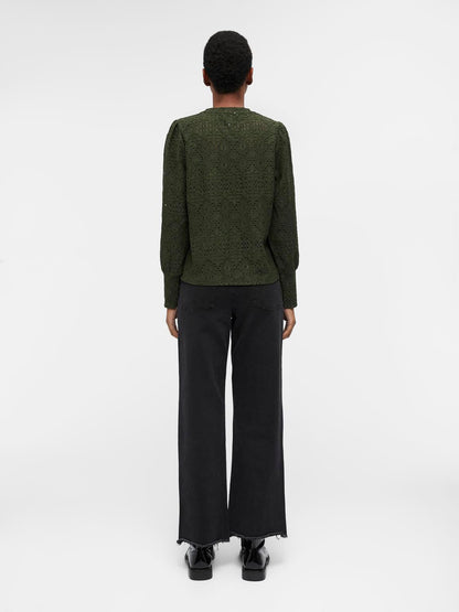 Objfeodora L/s Top Noos Mørkegrønn
