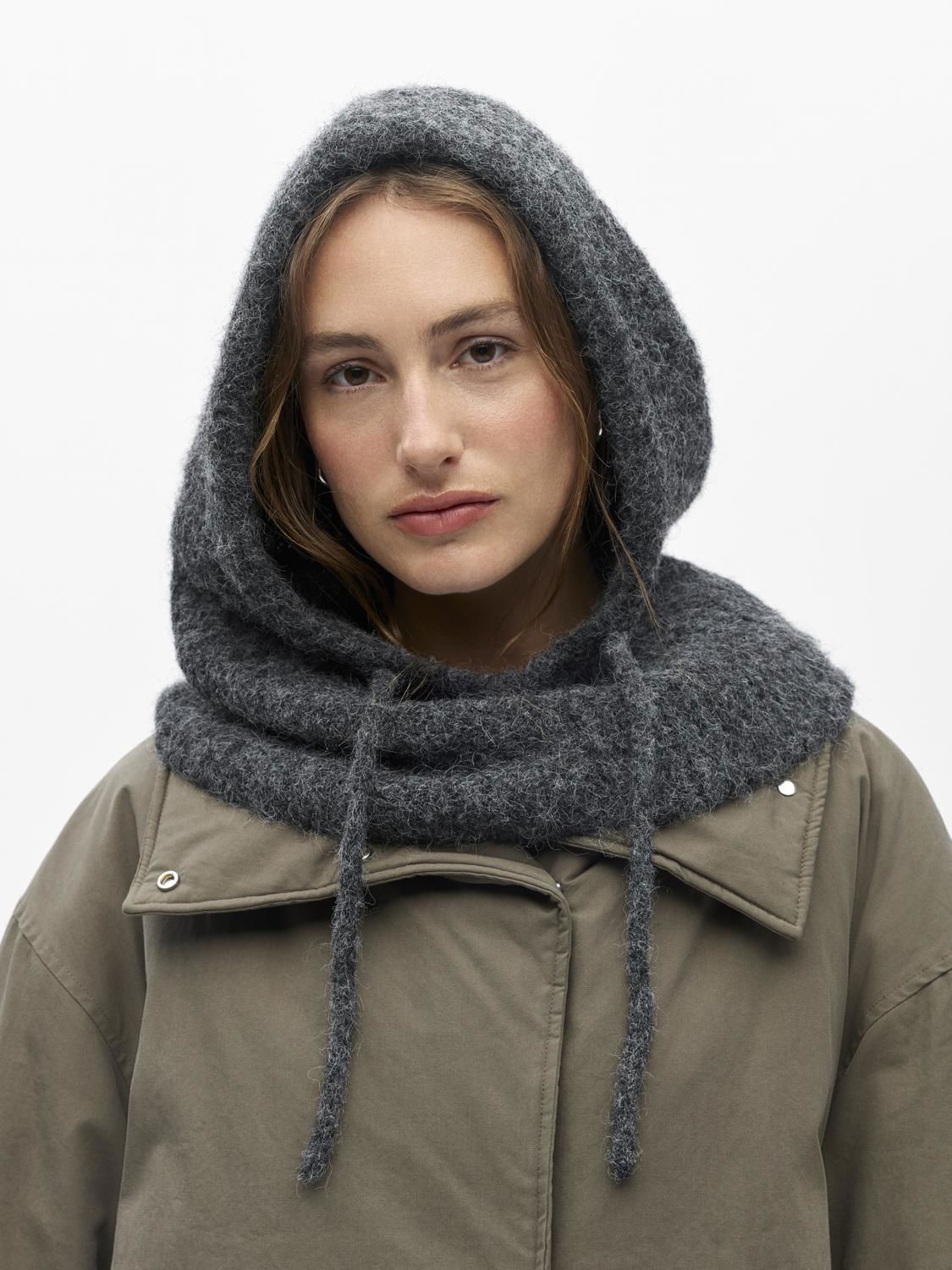 Objmilu Knit Balaclava Noos Grå