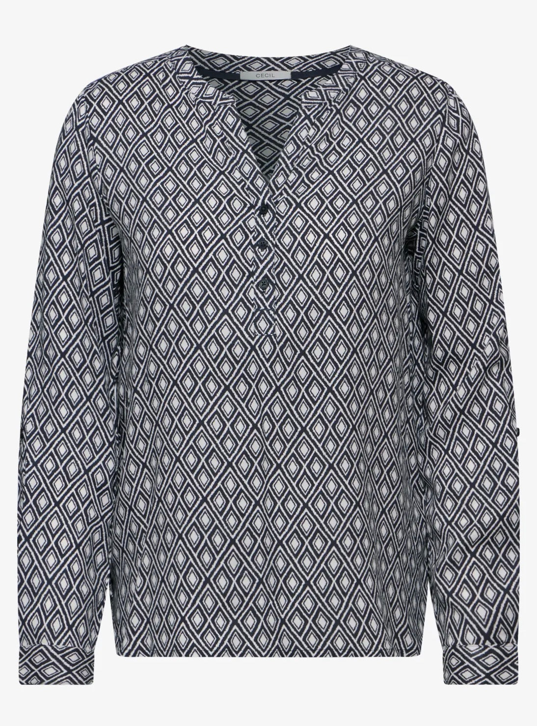 Minimal print blouse Grå