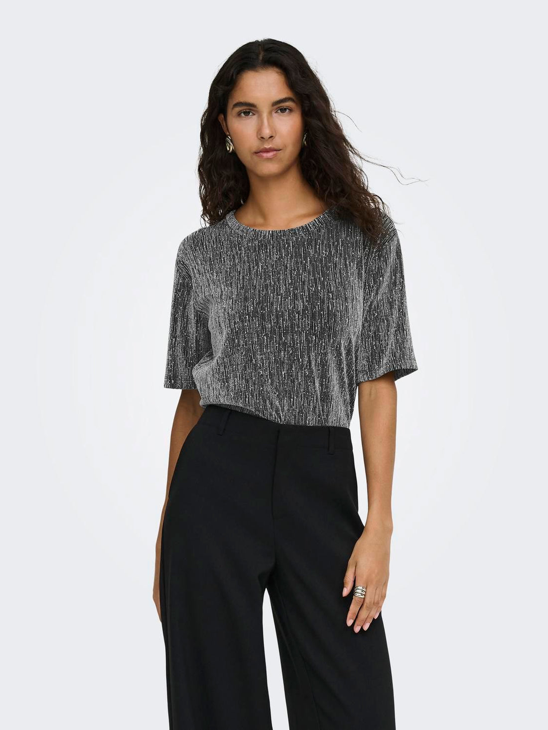 Jdykashmere S/s O Neck Top Jrs Grå