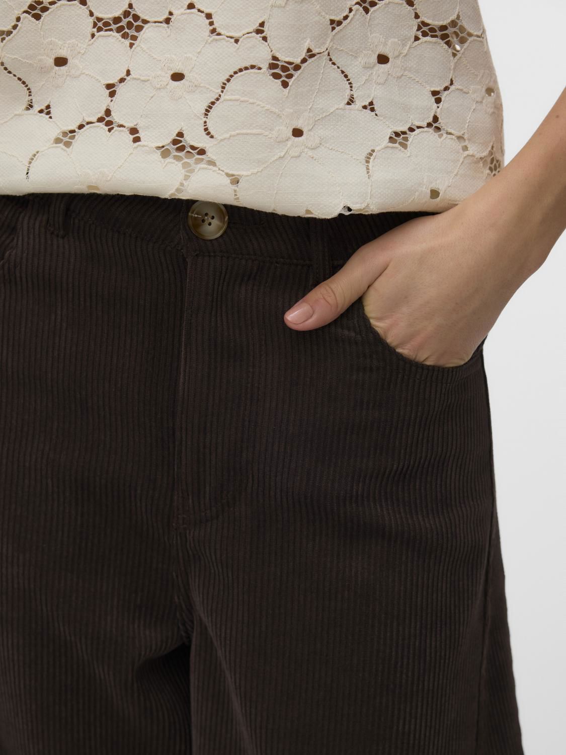 Vmkaitlin Hw Wide Cord Barrel Pant Brun