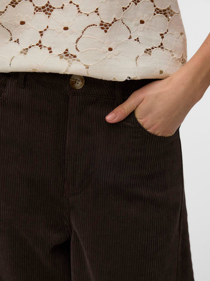 Vmkaitlin Hw Wide Cord Barrel Pant Brun