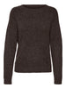 Vmdoffy Ls O-Neck Blouse Ga Noos Brun