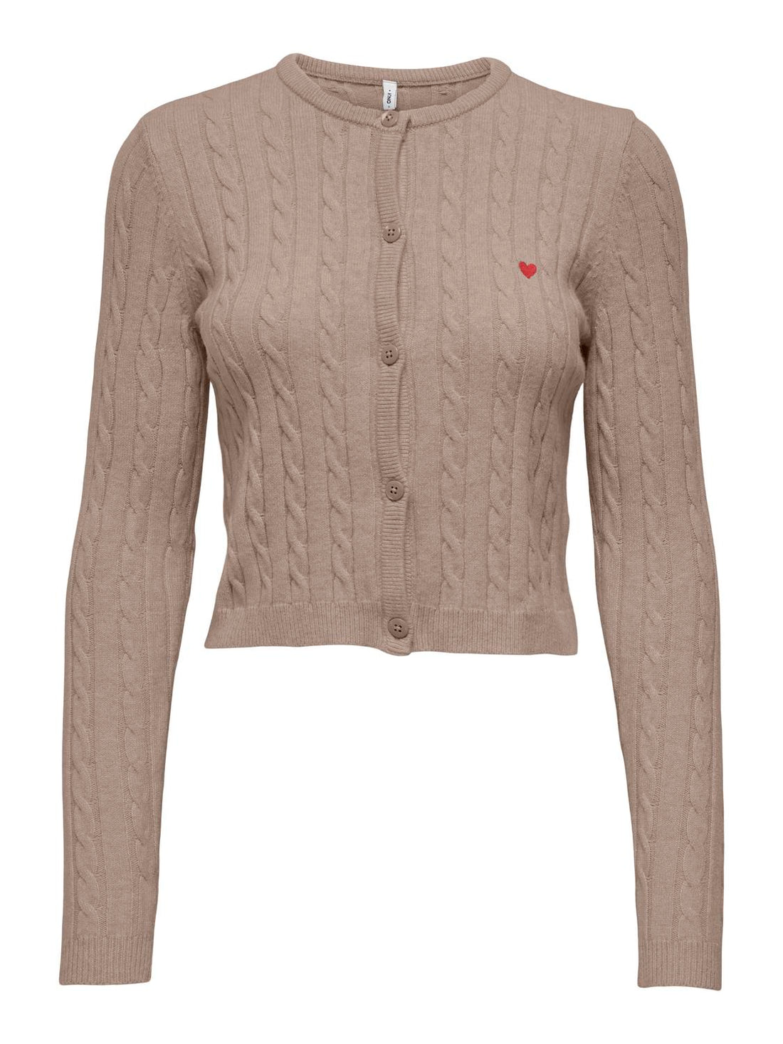 Onlkatia Ls Cable Button Cardigan Cc Knt Beige