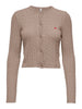 Onlkatia Ls Cable Button Cardigan Cc Knt Beige