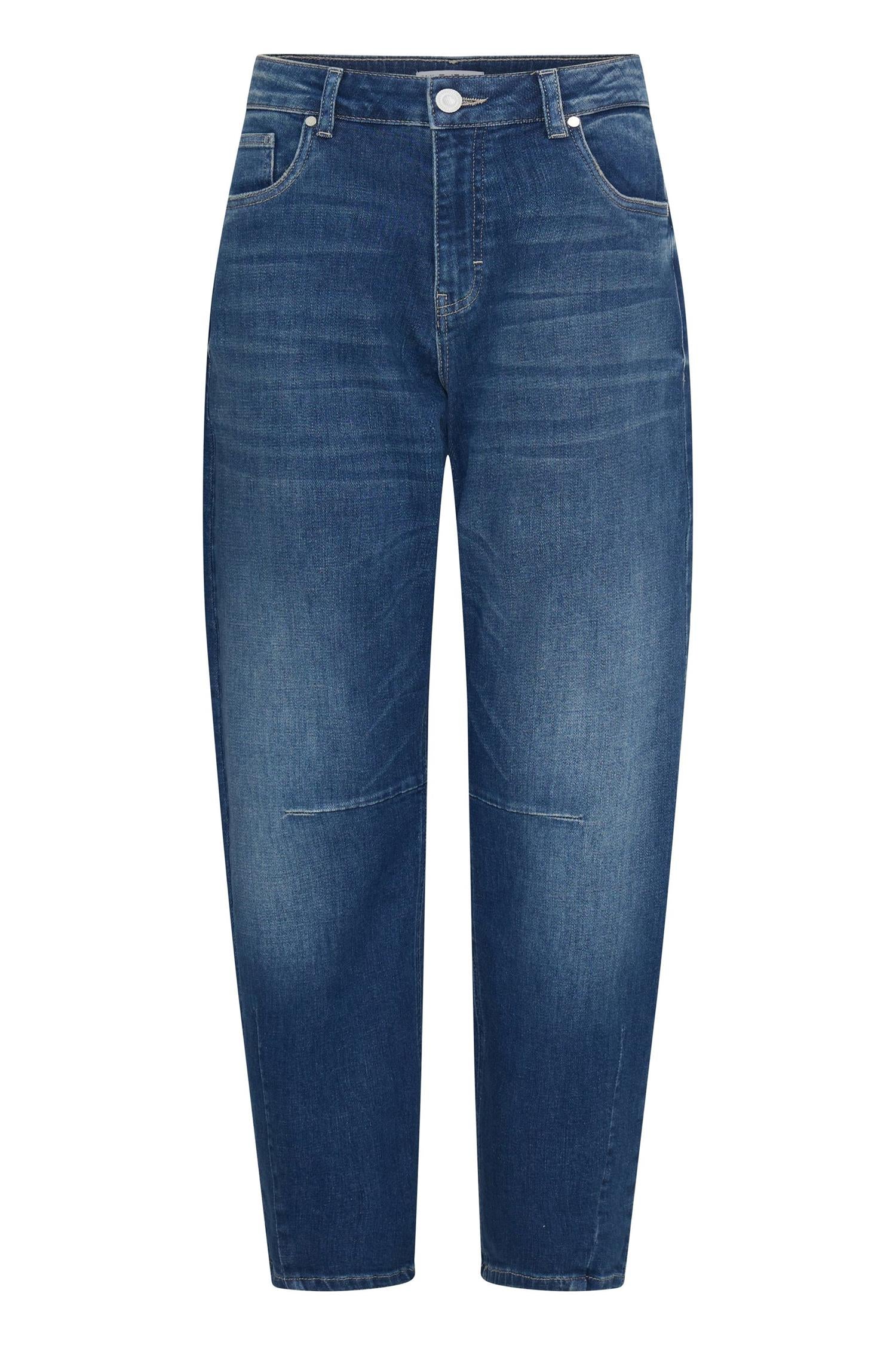 Pzanni Hw Jeans Barrel Leg Blå