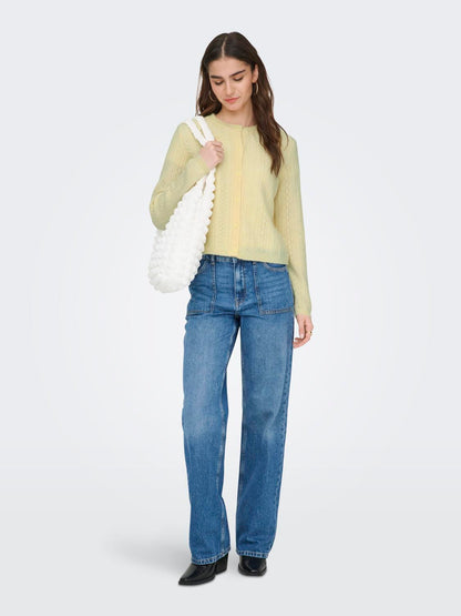 Jdyapril Life L/s O-Neck Cardigan Knt Gul