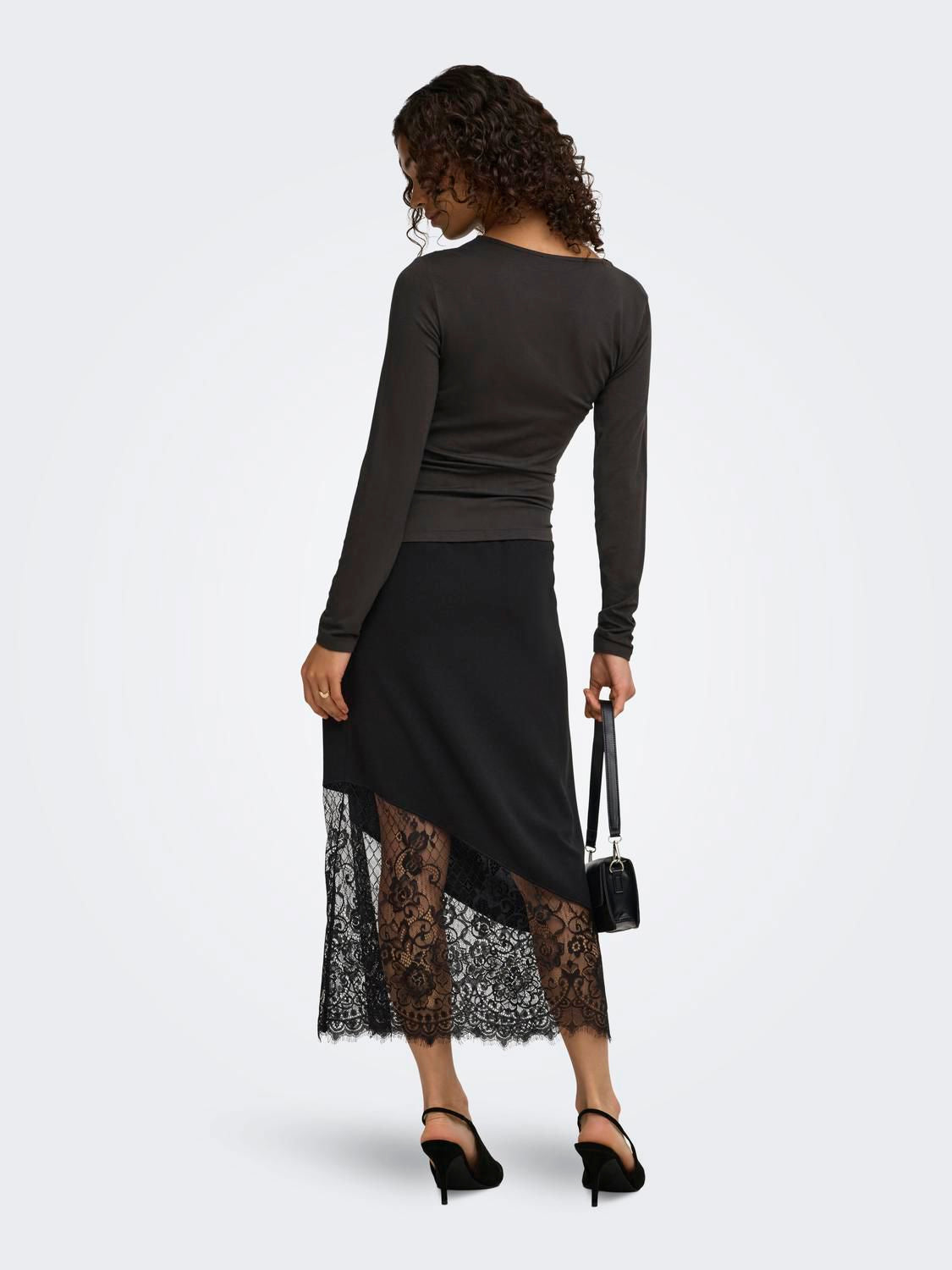 Jdygeggo Life Mix Lace Skirt Jrs Dia Sort