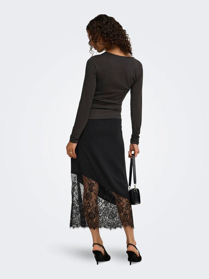 Jdygeggo Life Mix Lace Skirt Jrs Dia Sort
