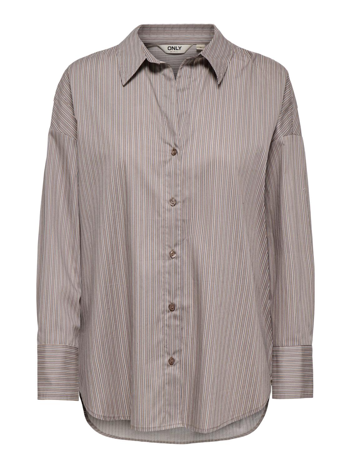 Onloregon Nano Ls Shirt Wvn Beige