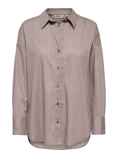 Onloregon Nano Ls Shirt Wvn Beige