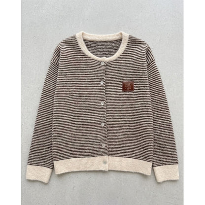 Lux knit w stripes Brun