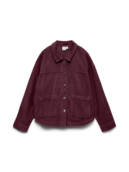 Vmjamie Ls Corduroy Shacket Mix Noos Mørkelilla
