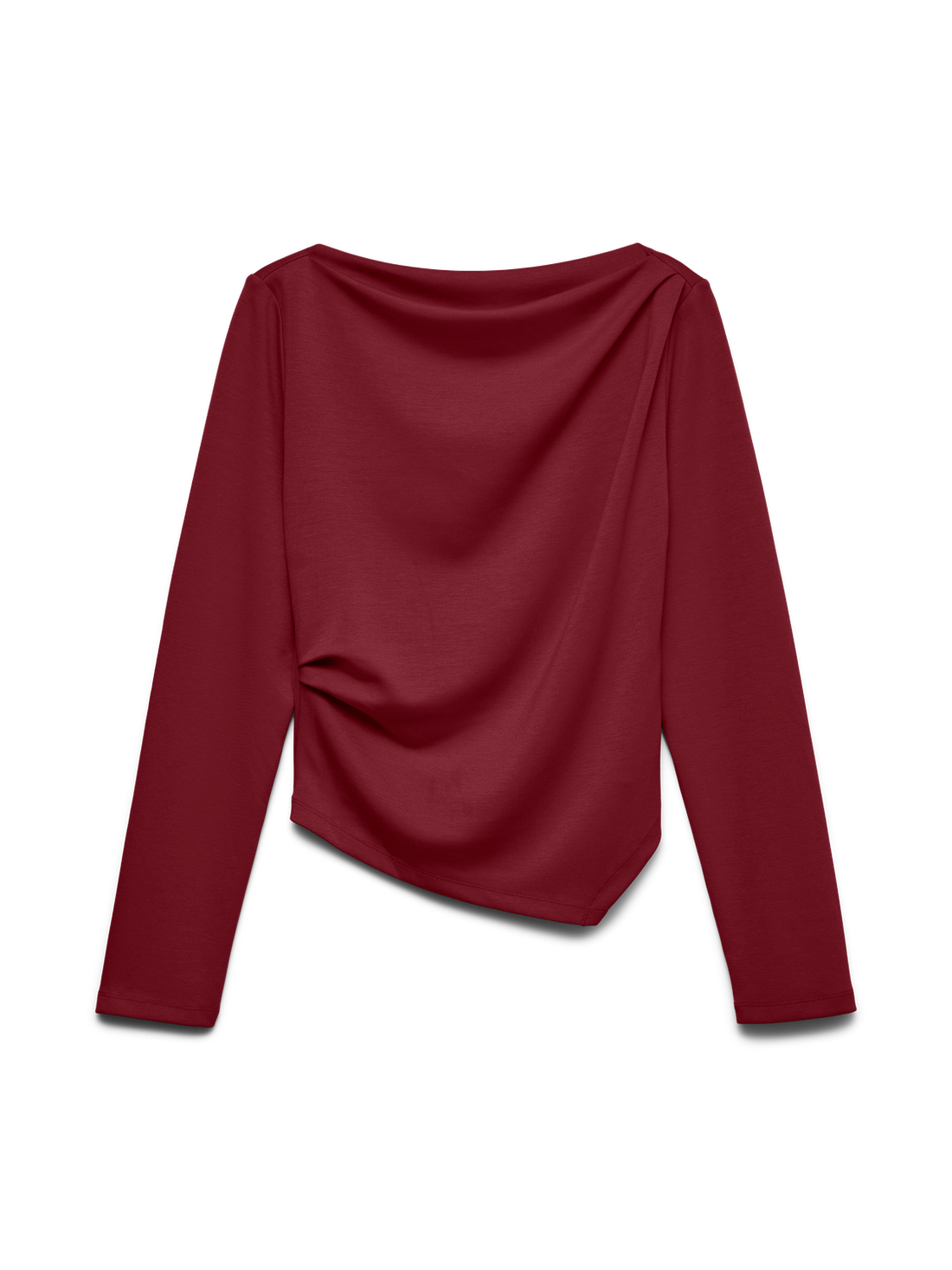 Vmmille Ls Boatneck Short Top Jrs Noos Burgunder