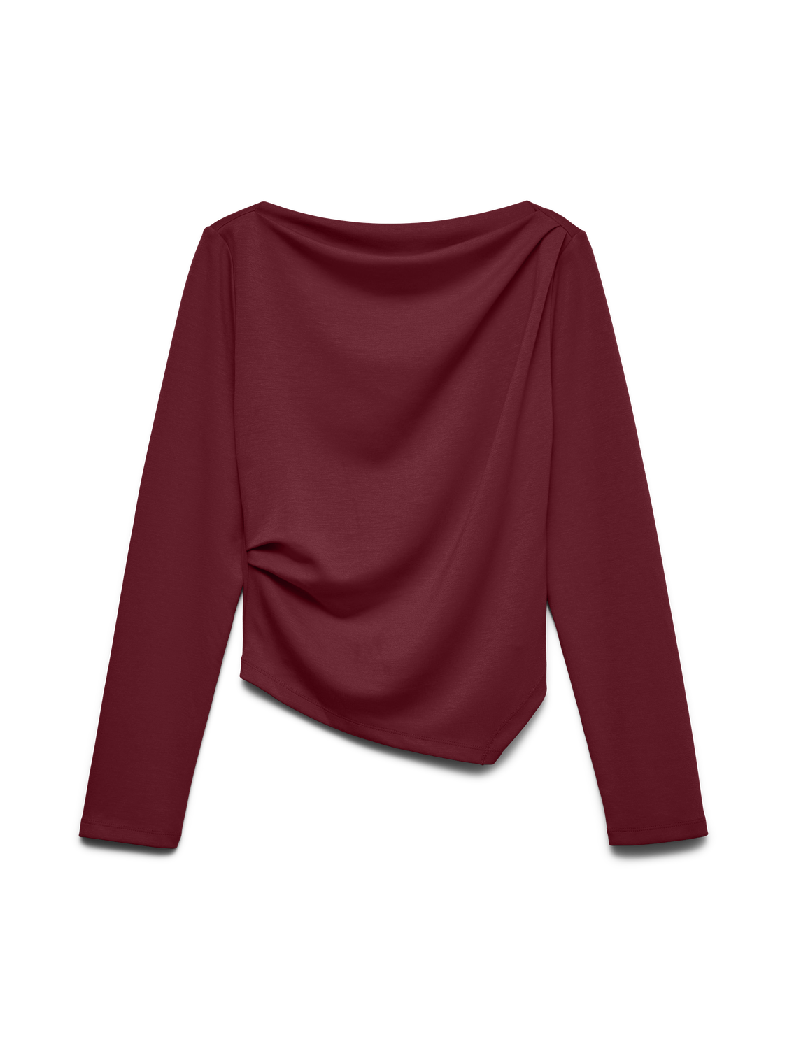 Vmmille Ls Boatneck Short Top Jrs Noos Burgunder