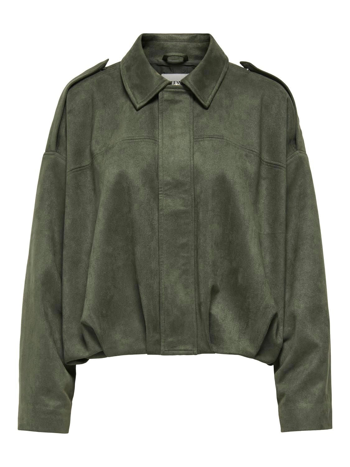 Jdynia Faux Suede Bat Jacket Otw Noos Grønn