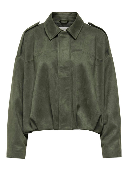 Jdynia Faux Suede Bat Jacket Otw Noos Grønn
