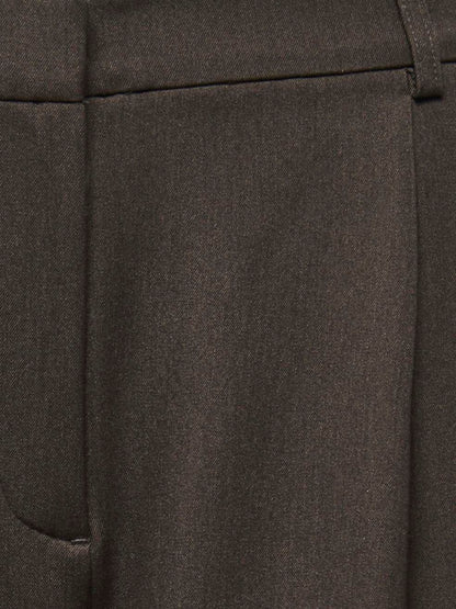 Onlhattie Hw Pleat Str Pant Tlr Noos Brun