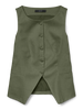 VMFLORENCE SL WAISTCOAT Mørkegrønn