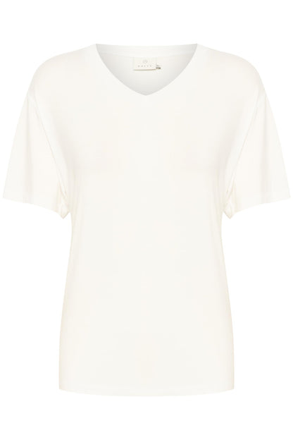 KAfida V-Neck T-Shirt Chalk