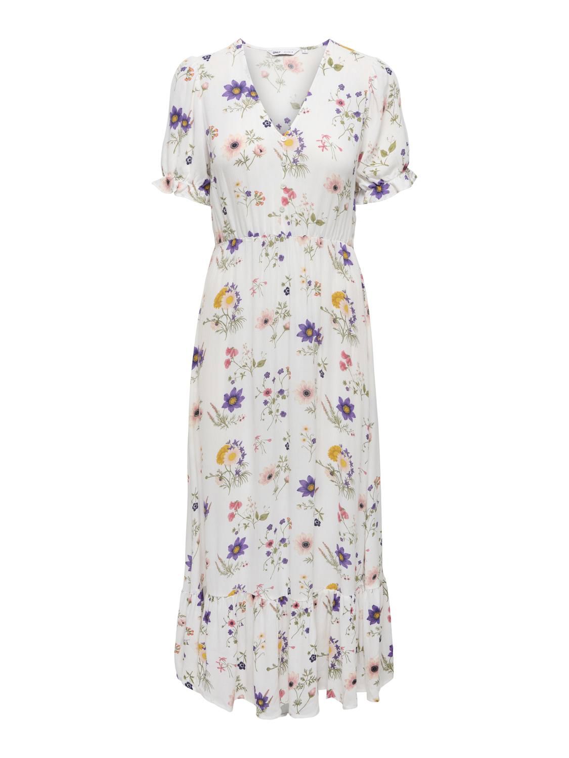 Onlchianti S/s Long Dress Wvn Noos Hvit