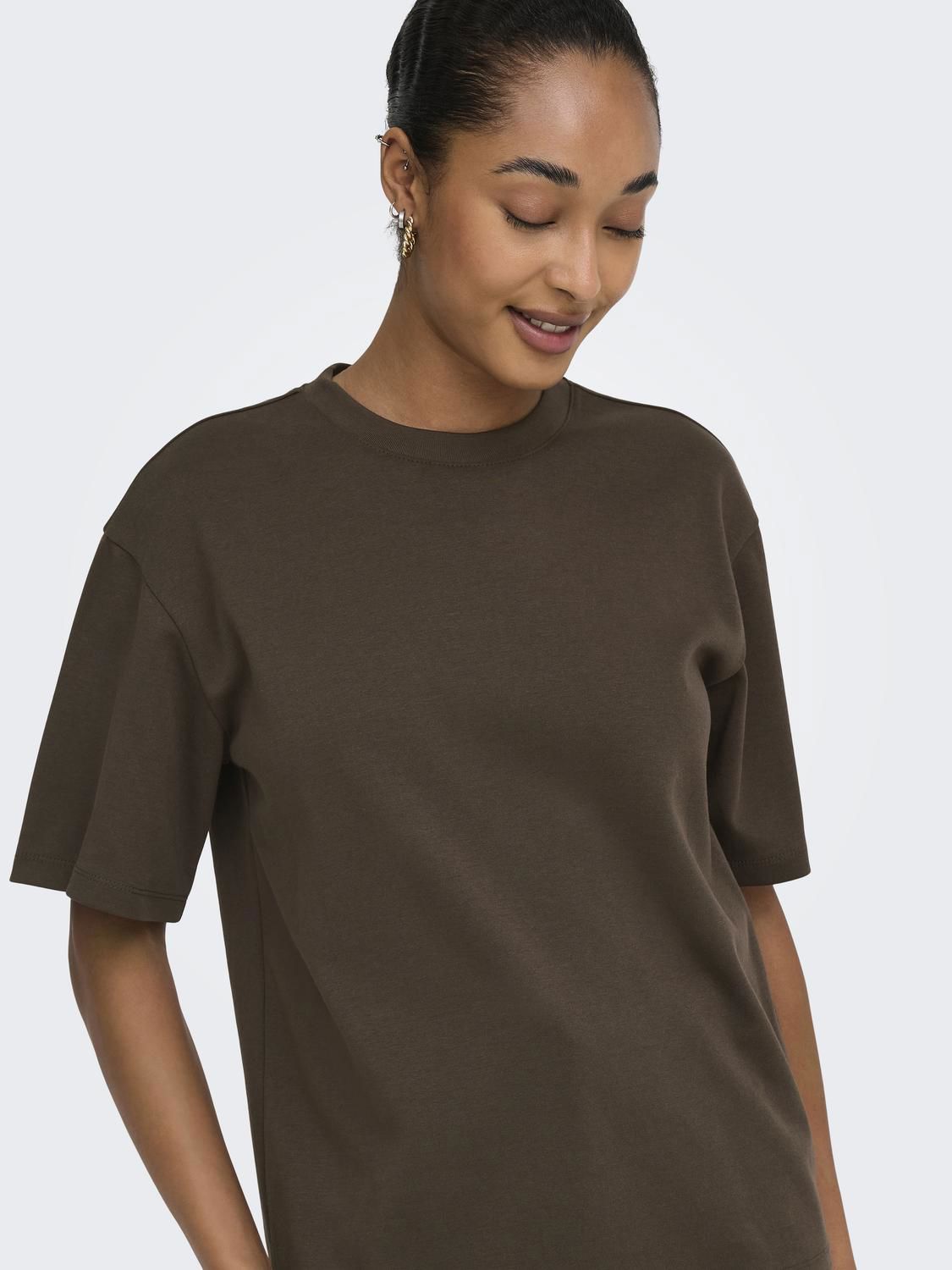 Onlsuperior Ss Oneck Loosetop Jrs Noos Brun