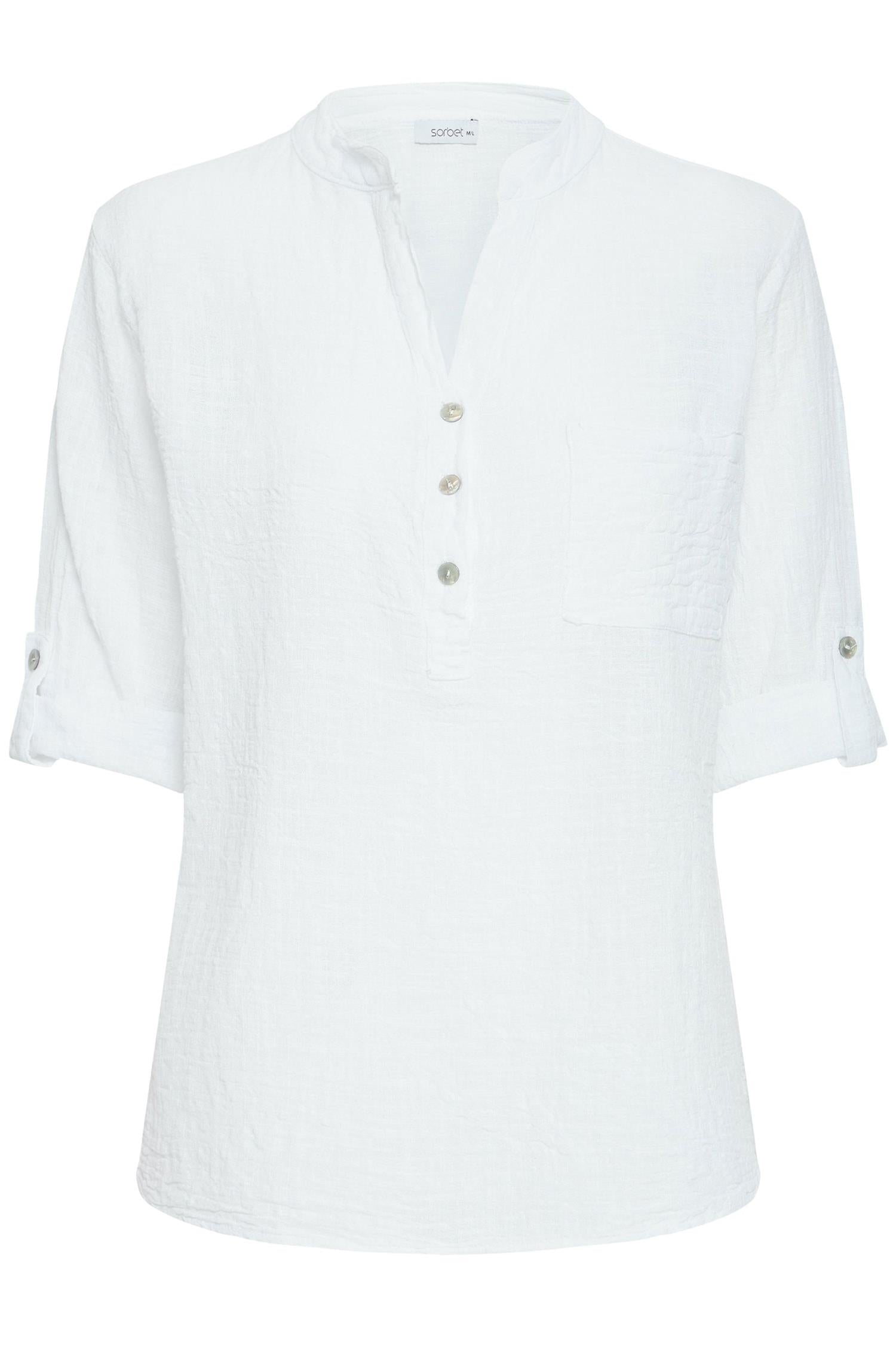 Sbalexa Solid Blouse 2 Hvit